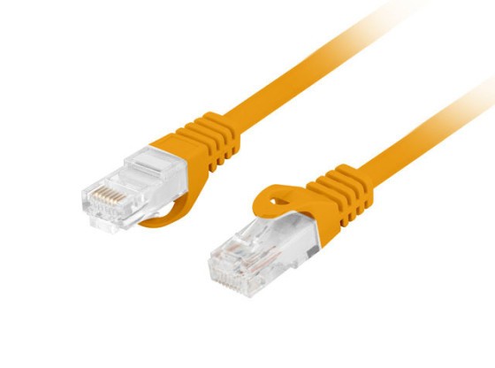 PATCHCORD CAT.6 UTP LSZH CU 0.5M ORANGE FLUKE PASSED LANBERG