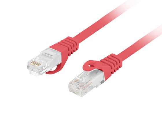 PATCHCORD CAT.6 UTP LSZH CU 15M RED FLUKE PASSED LANBERG