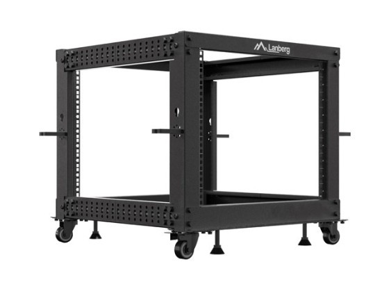 OPEN RACK 19" 9U 600X600-1100 ADJUSTABLE BLACK LANBERG
