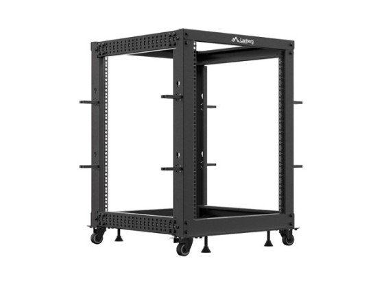 OPEN RACK 19" 15U 600X600-1100 ADJUSTABLE BLACK LANBERG