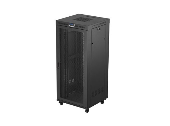 RACK CABINET 19" FREE-STANDING 37U/800X800 (FLAT PACK) WITH MESH DOOR LCD BLACK LANBERG