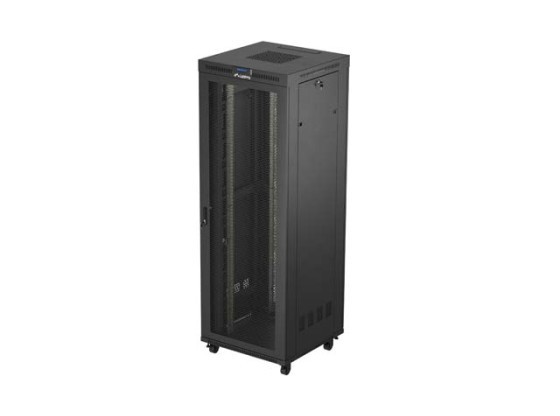 RACK CABINET 19" FREE-STANDING 47U/800X800 (FLAT PACK) WITH MESH DOOR LCD BLACK LANBERG