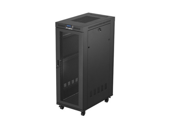 RACK CABINET 19" FREE-STANDING 32U/600X1000 (FLAT PACK) WITH MESH DOOR LCD BLACK LANBERG