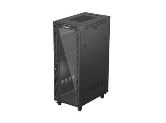 RACK CABINET 19" FREE-STANDING 32U/600X1000 (FLAT PACK) WITH GLASS DOOR LCD BLACK LANBERG