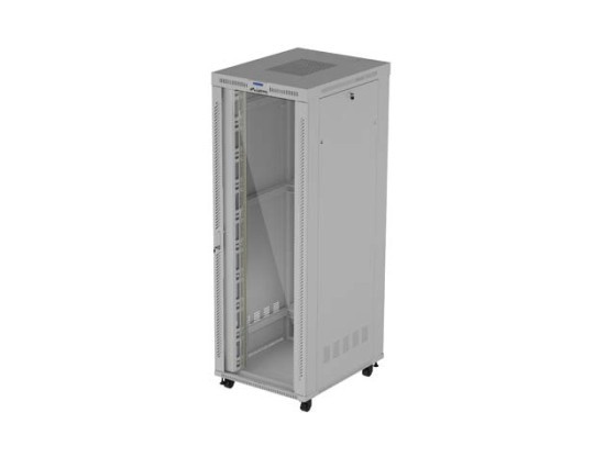RACK CABINET 19" FREE-STANDING 47U/800X1000 (FLAT PACK) WITH GLASS DOOR LCD GREY LANBERG V2