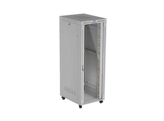RACK CABINET 19" FREE-STANDING 47U/800X1000 (FLAT PACK) WITH GLASS DOOR LCD GREY LANBERG V2