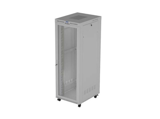 RACK CABINET 19" FREE-STANDING 47U/800X1000 (FLAT PACK) WITH MESH DOOR LCD GREY LANBERG V2