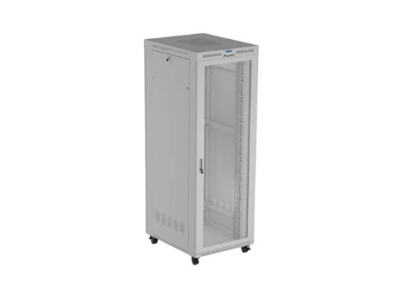 RACK CABINET 19" FREE-STANDING 47U/800X1000 (FLAT PACK) WITH MESH DOOR LCD GREY LANBERG V2