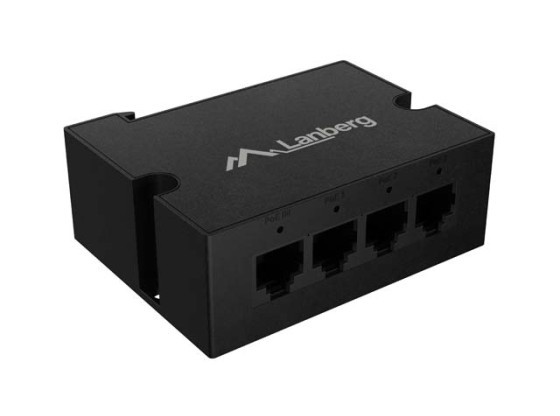 SWITCH POE EXTENDER DIN-FE4-AT-30W 1XIN 3XOUT FAST ETHERNET DIN RAIL AT 30W METAL CLIPS LANBERG