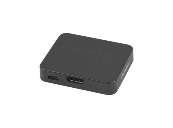 SPLITTER VIDEO LANBERG HDMI->2X HDMI 4K + USB-C PORT BLACK