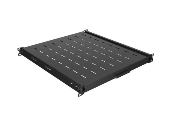 SLIDING SHELF FOR 19" RACK CABINETS 500MM BLACK LANBERG (1U/445X500MM, LOAD CAPACITY UP TO 35KG)