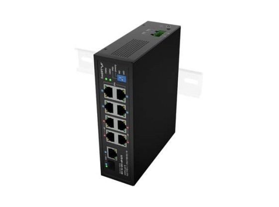 SWITCH LANBERG ILFE-8P-1GE-1S-120 POE 4XBT 4XAT SFP/ETH DIN UNMANAGMENT FAST ETHERNET