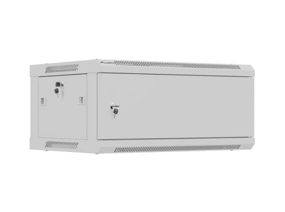 RACK CABINET 19" WALL-MOUNT 4U/600X450 (FLAT PACK) WITH METAL DOOR GREY LANBERG