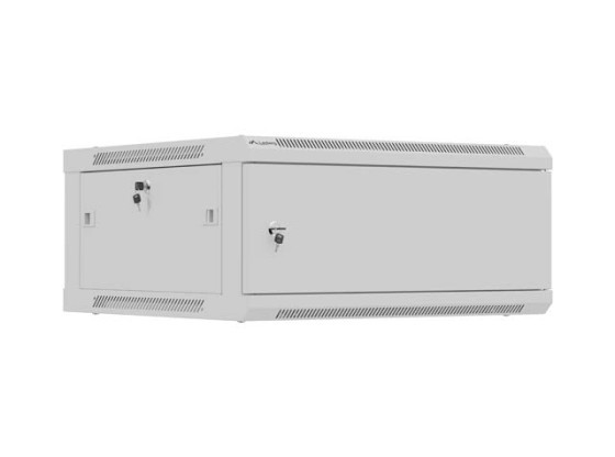 RACK CABINET 19" WALL-MOUNT 4U/600X600 (FLAT PACK) WITH METAL DOOR GREY LANBERG