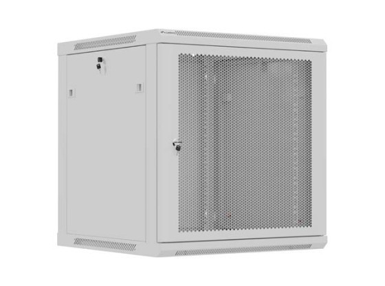 RACK CABINET 19" WALL-MOUNT 12U/600X600 (FLAT PACK) WITH PERFORATED DOOR GREY LANBERG