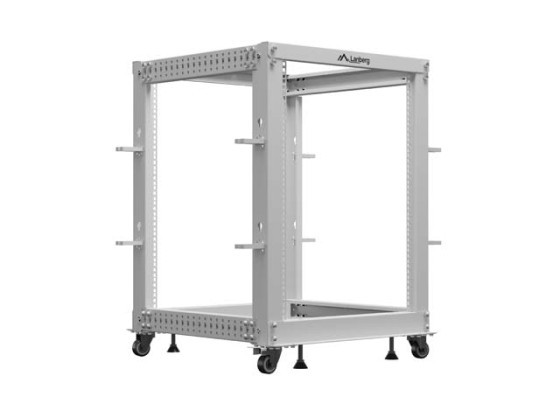 OPEN RACK 19" 15U 600X600-1100 ADJUSTABLE GREY LANBERG