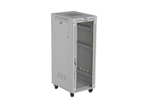 RACK CABINET 19" FREE-STANDING 32U/600X800 (FLAT PACK) WITH GLASS DOOR LCD GREY LANBERG V2
