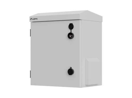 RACK CABINET 10" WALL/POLE-MOUNT IP55 HERMETIC 320X220X400 GREY LANBERG (ASSEMBLED)