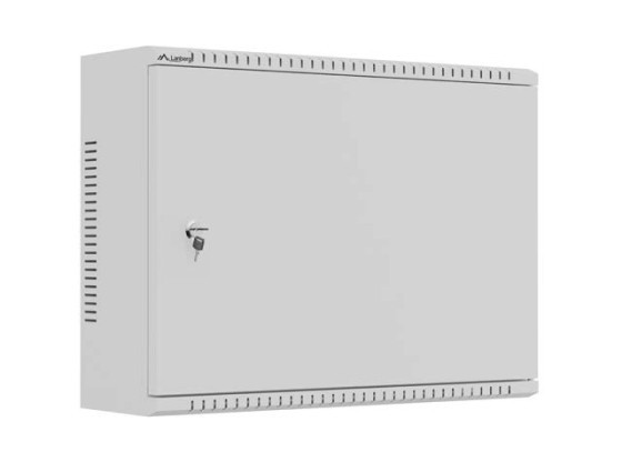 TPR 19" INSTALLATION ENCLOSURE WITH MESH PLATE 560X420X180 GREY LANBERG (ASSEMBLED)