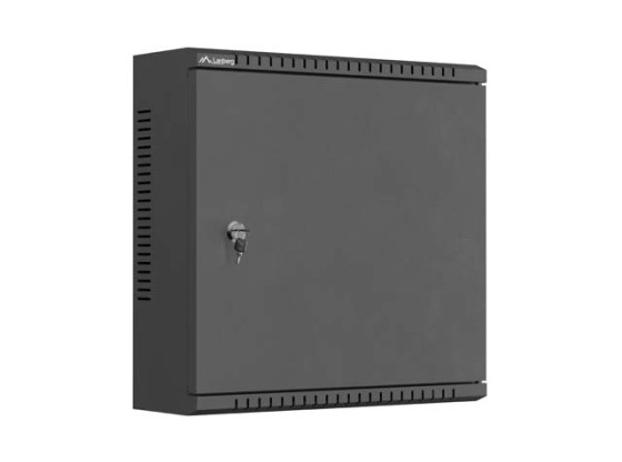 TPR 10" INSTALLATION ENCLOSURE WITH MESH PLATE 400X400X140 BLACK LANBERG (ASSEMBLED)