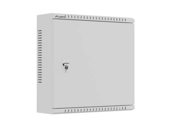 TPR 10" INSTALLATION ENCLOSURE WITH MESH PLATE 400X400X140 GREY LANBERG (ASSEMBLED)
