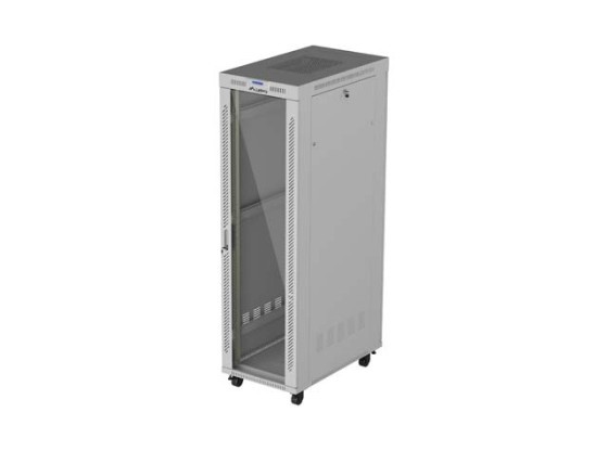 RACK CABINET 19" FREE-STANDING 42U/600X1000 (FLAT PACK) WITH GLASS DOOR LCD GREY LANBERG