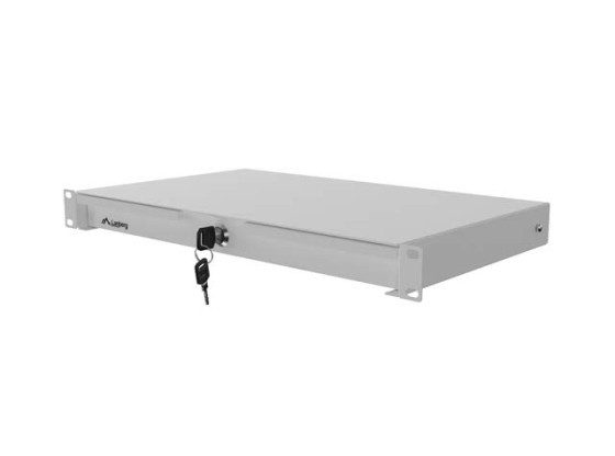 19" DRAWER 1U/483X270MM MAX LOAD CAPACITY UP TO 90KG 4 POINT ASSEMBLY GREY LANBERG