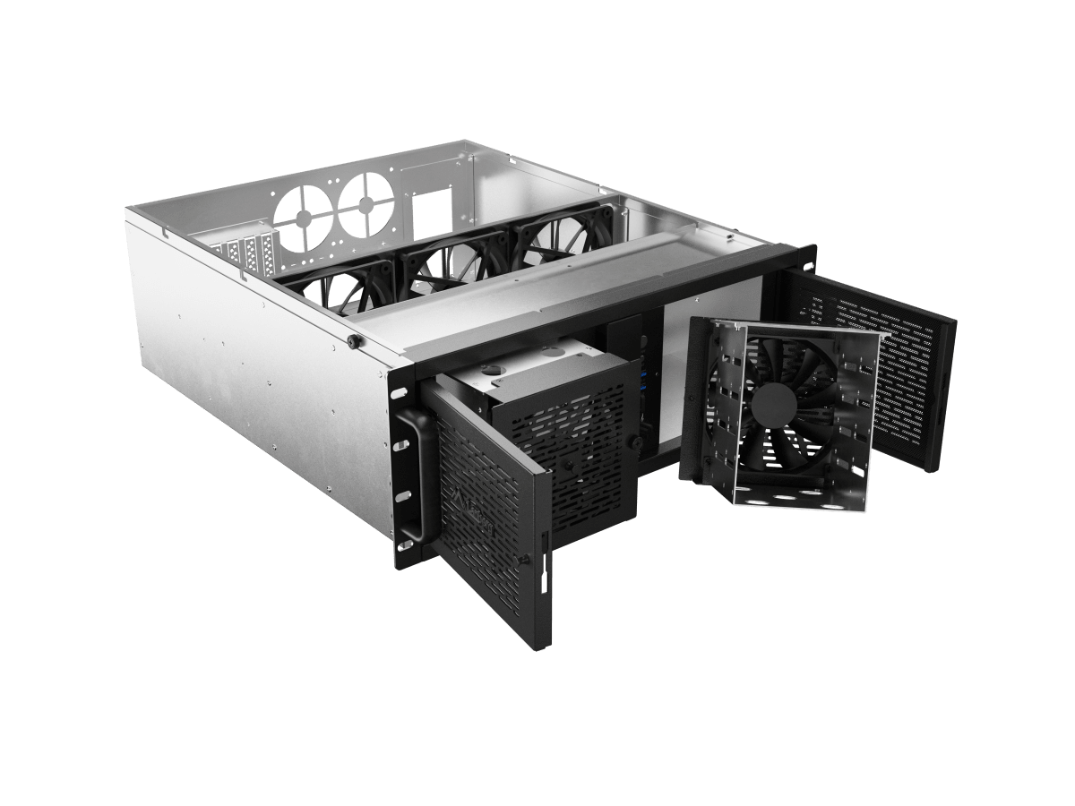 Lanberg Server Enclosure 4U ATX 350/10 SC01-3 – Case Rack 19″ Per Server Professionale
