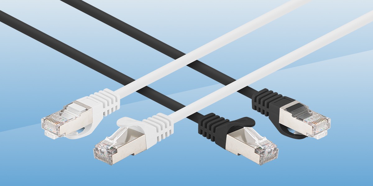 Lanberg LAN patch cords in white and black