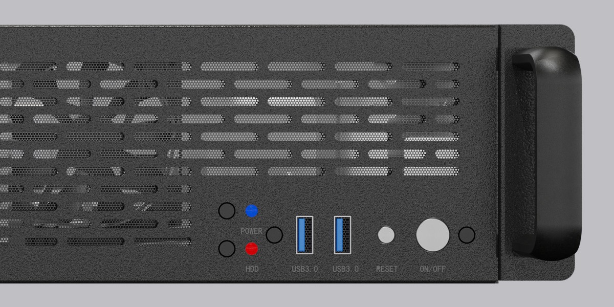 Obudowa serwerowa Lanberg SC01 - przedni panel I/O