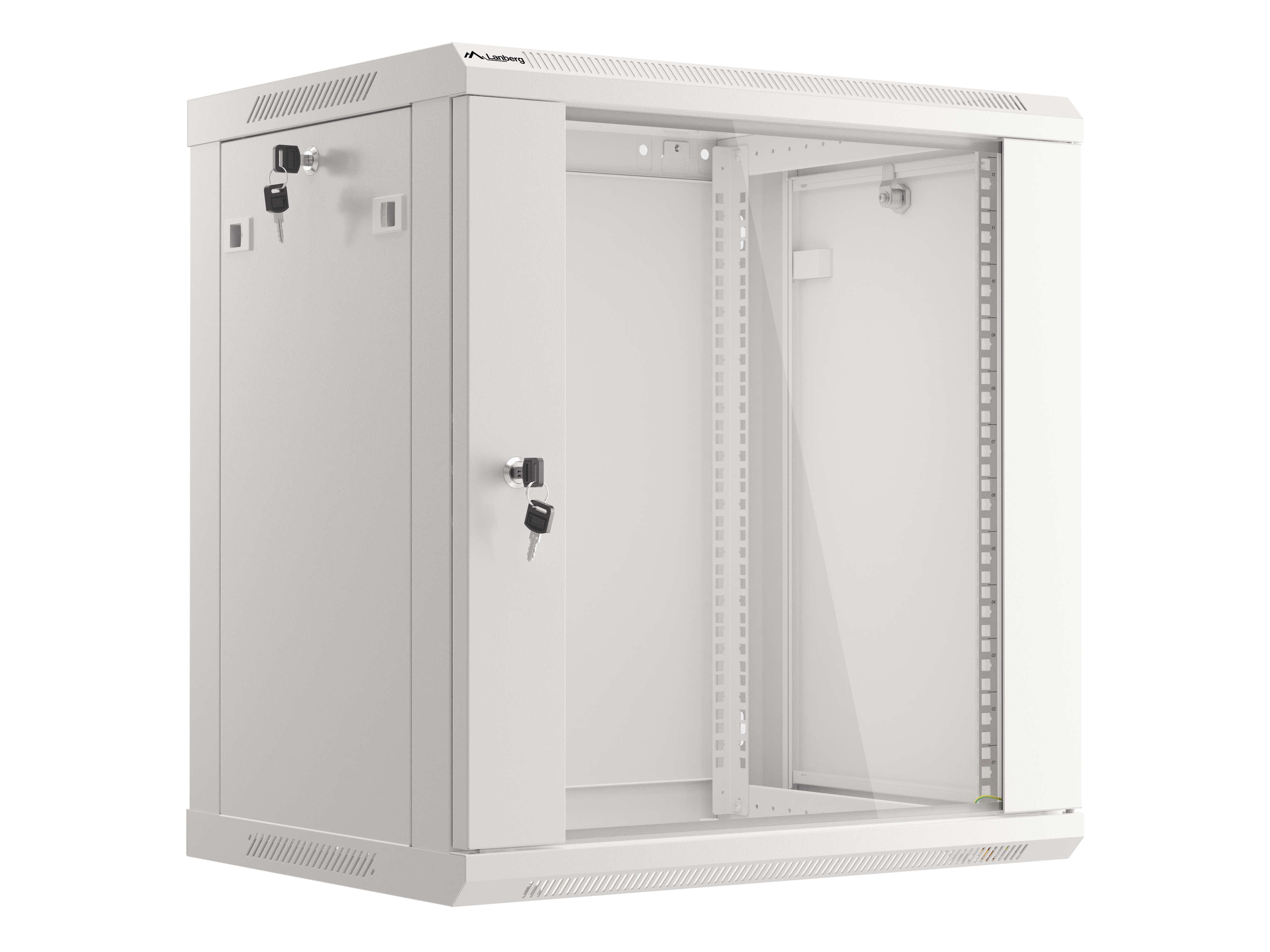 Lanberg WF01-6412-10S rack cabinet 12U Wall mounted rack Grey