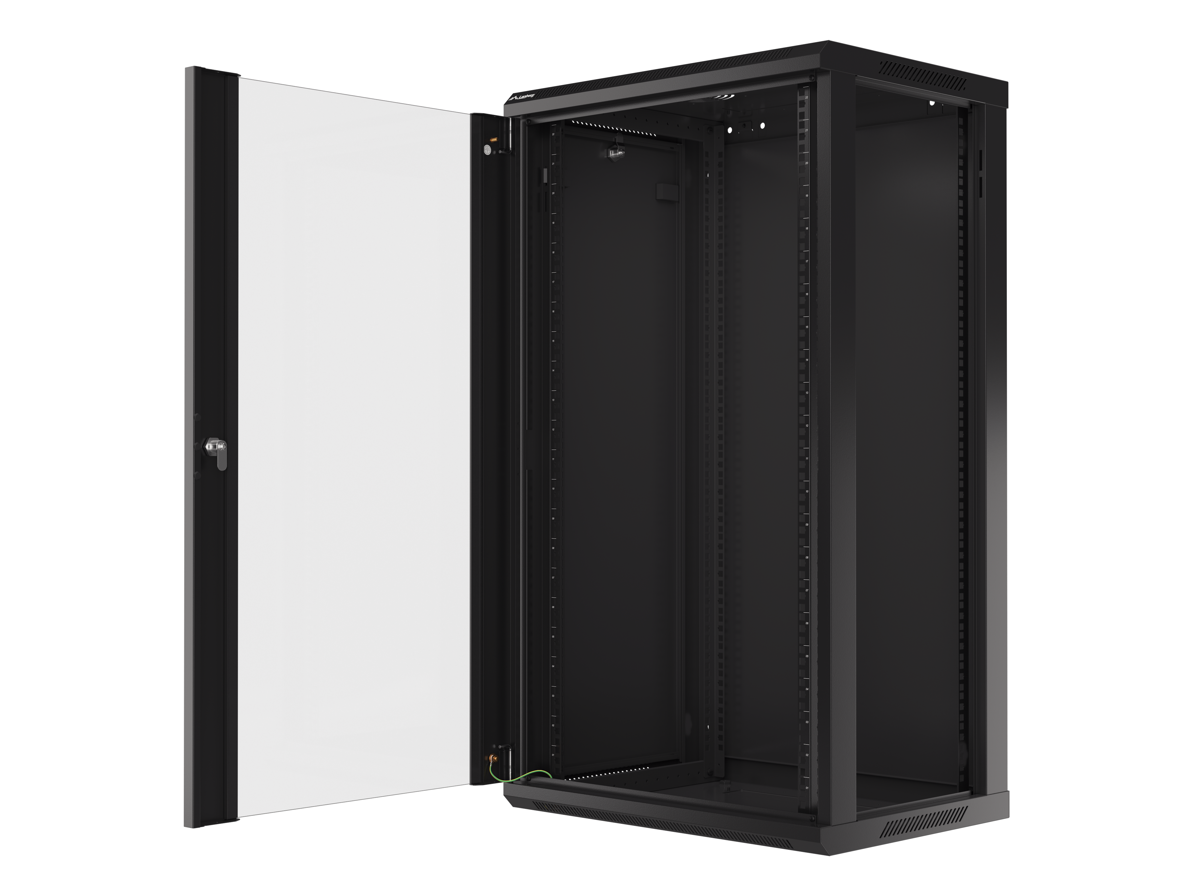 Lanberg WF01-6422-10B rack cabinet 22U Wall mounted rack Black