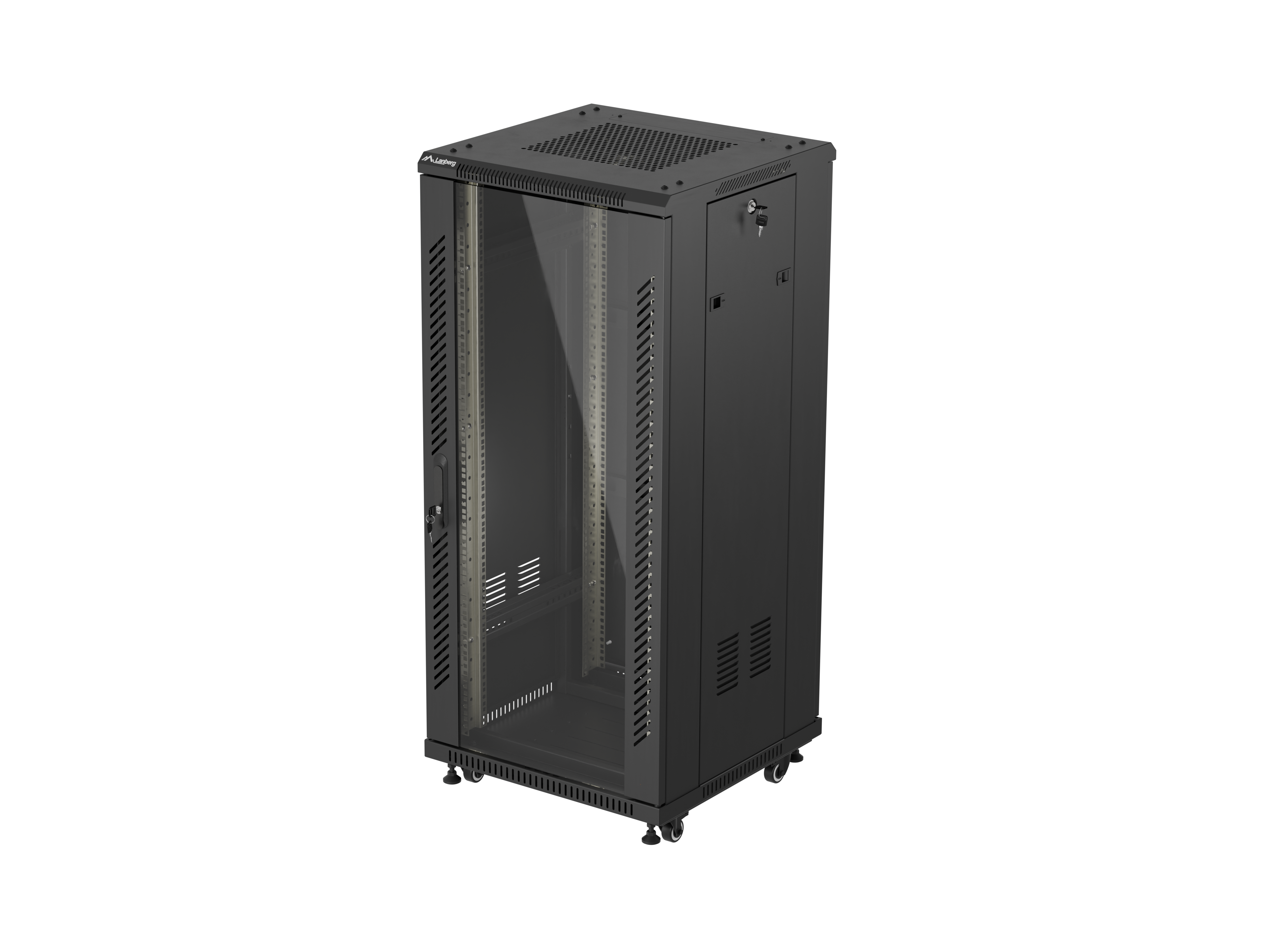 Lanberg FF01-6627-12B rack cabinet 27U Freestanding rack Black