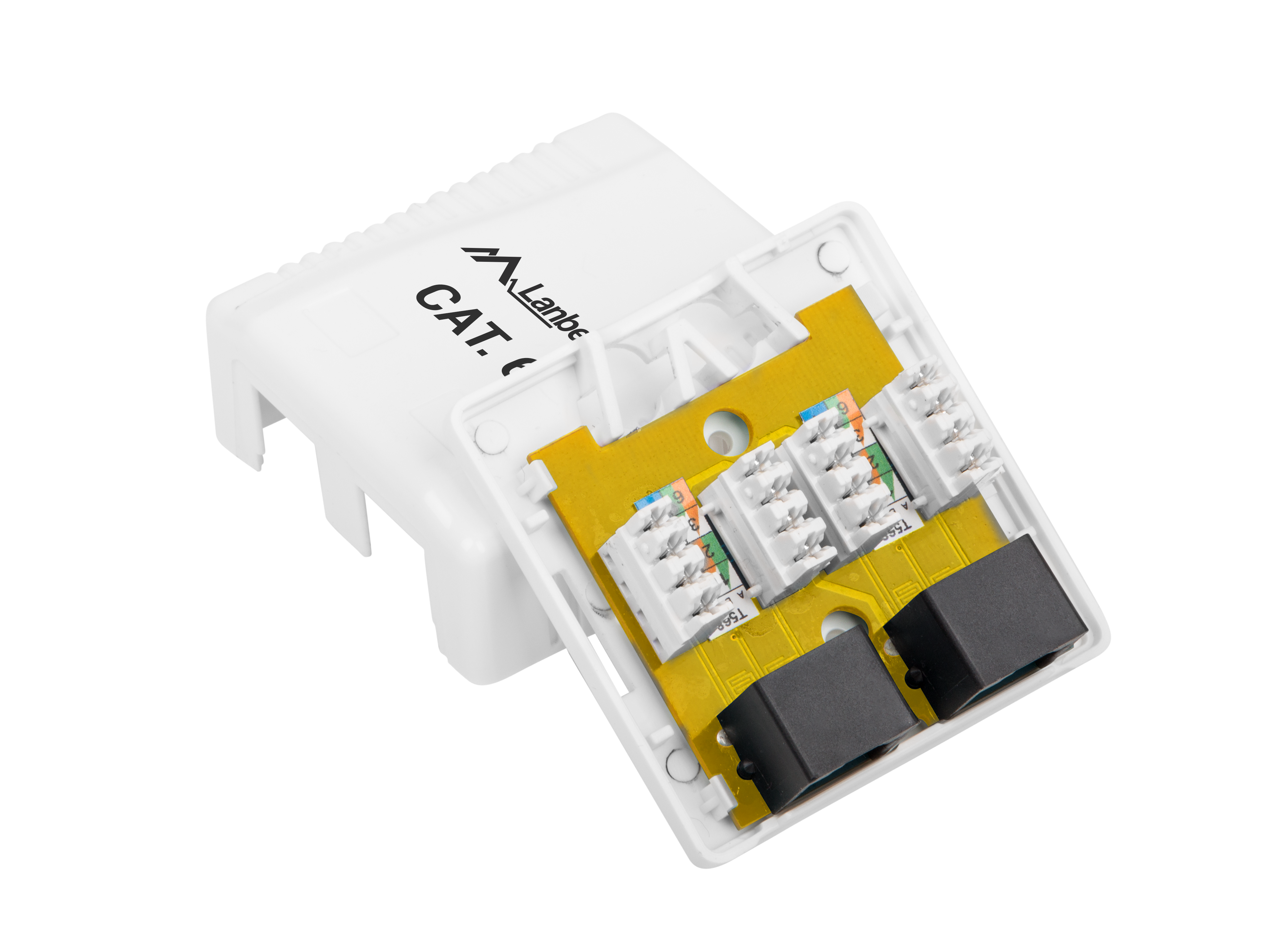 Lanberg RJ45 Cat6 Surface Mount Outlet Box - White