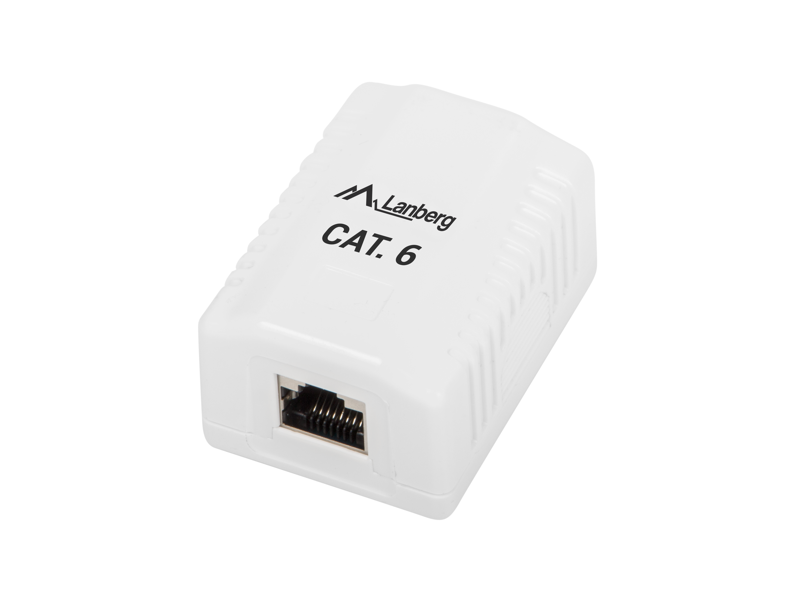 SURFACE SOCKET CAT.6 1X RJ45 SHIELDED WHITE LANBERG