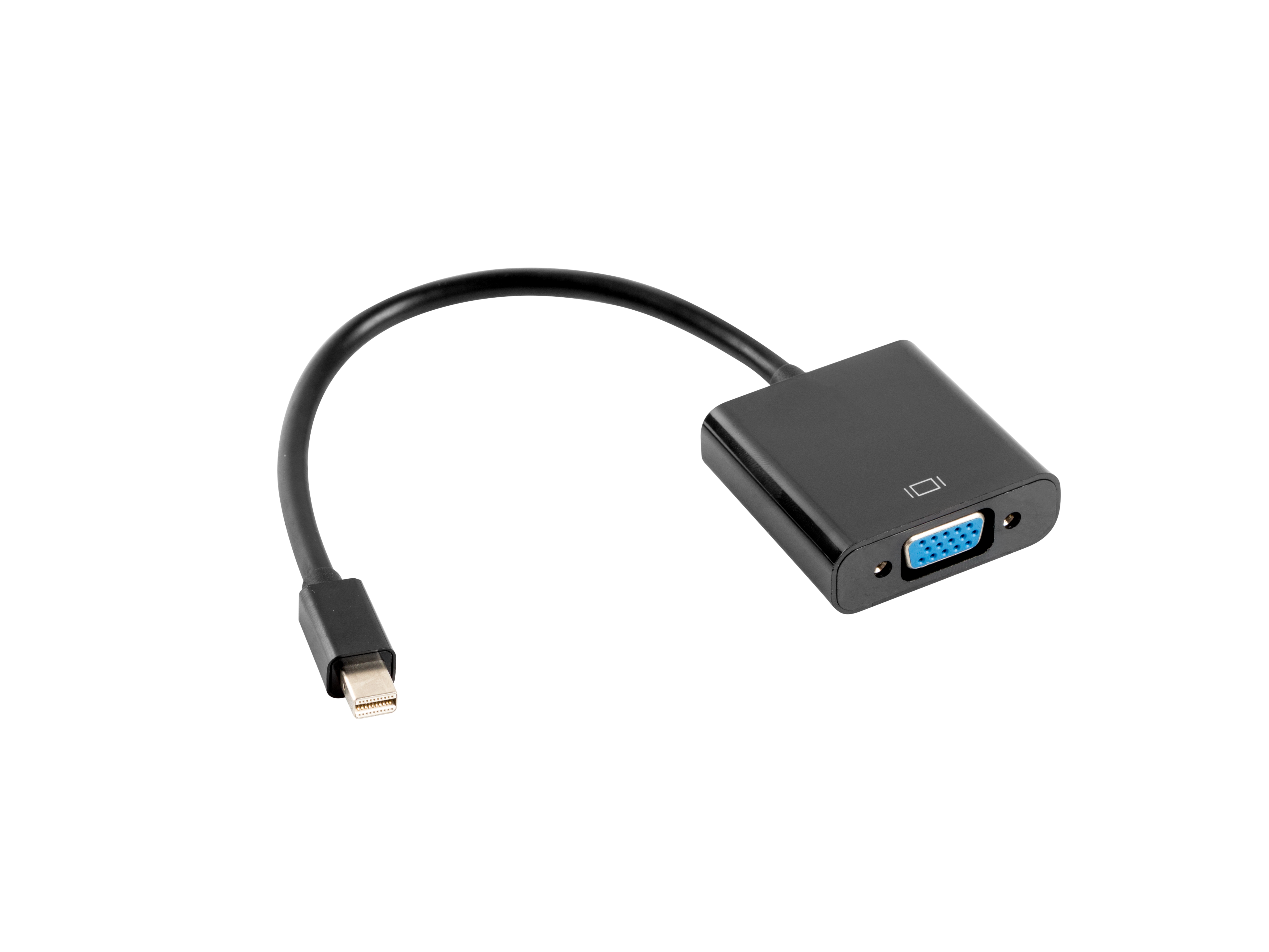 Lanberg AD-0006-BK video cable adapter 0.2 m VGA (D-Sub) Mini DisplayPort Black