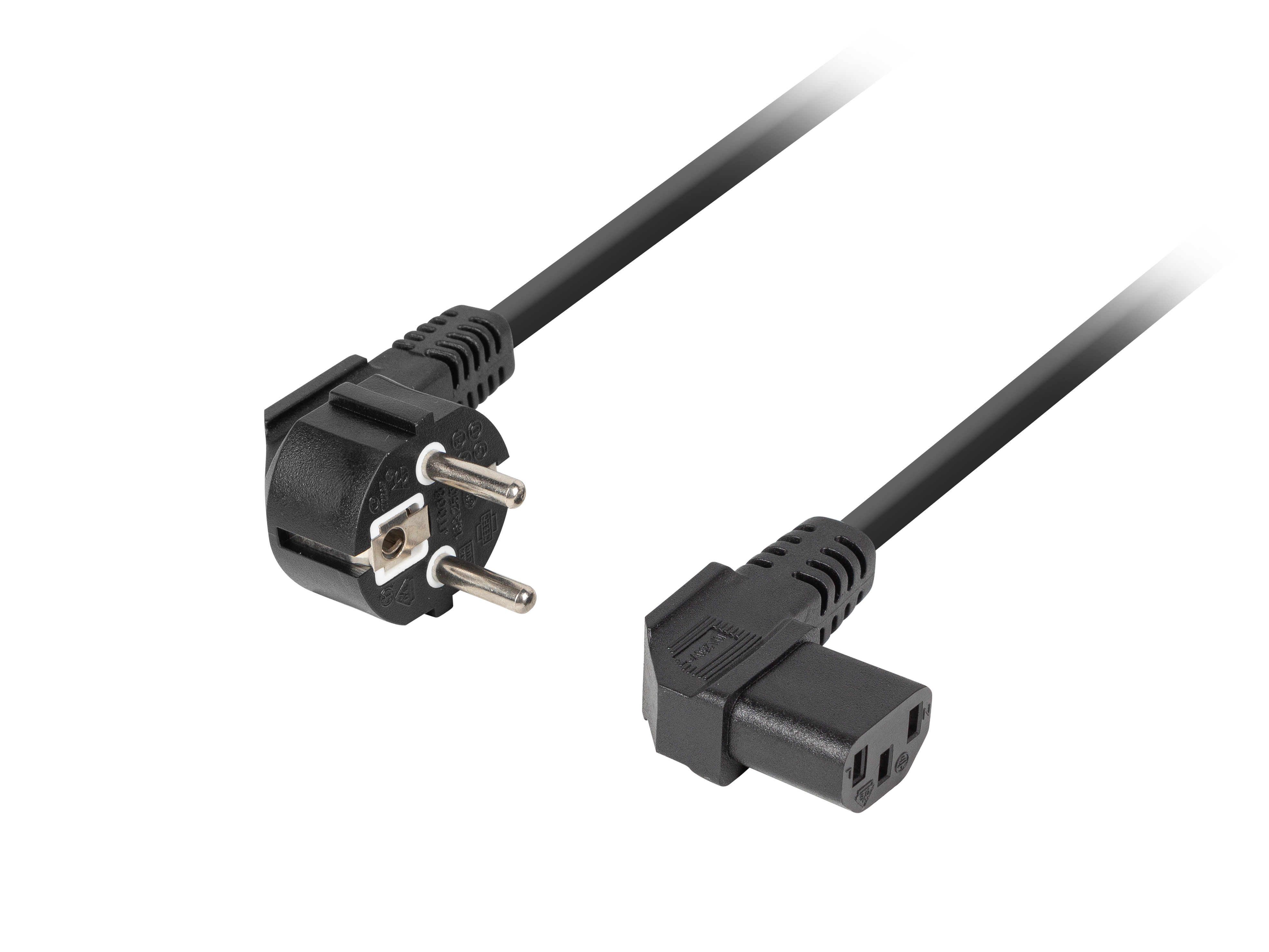 Lanberg CA-C13C-12CC-0018-BK power cable Black 2 m C13 coupler CEE7/7