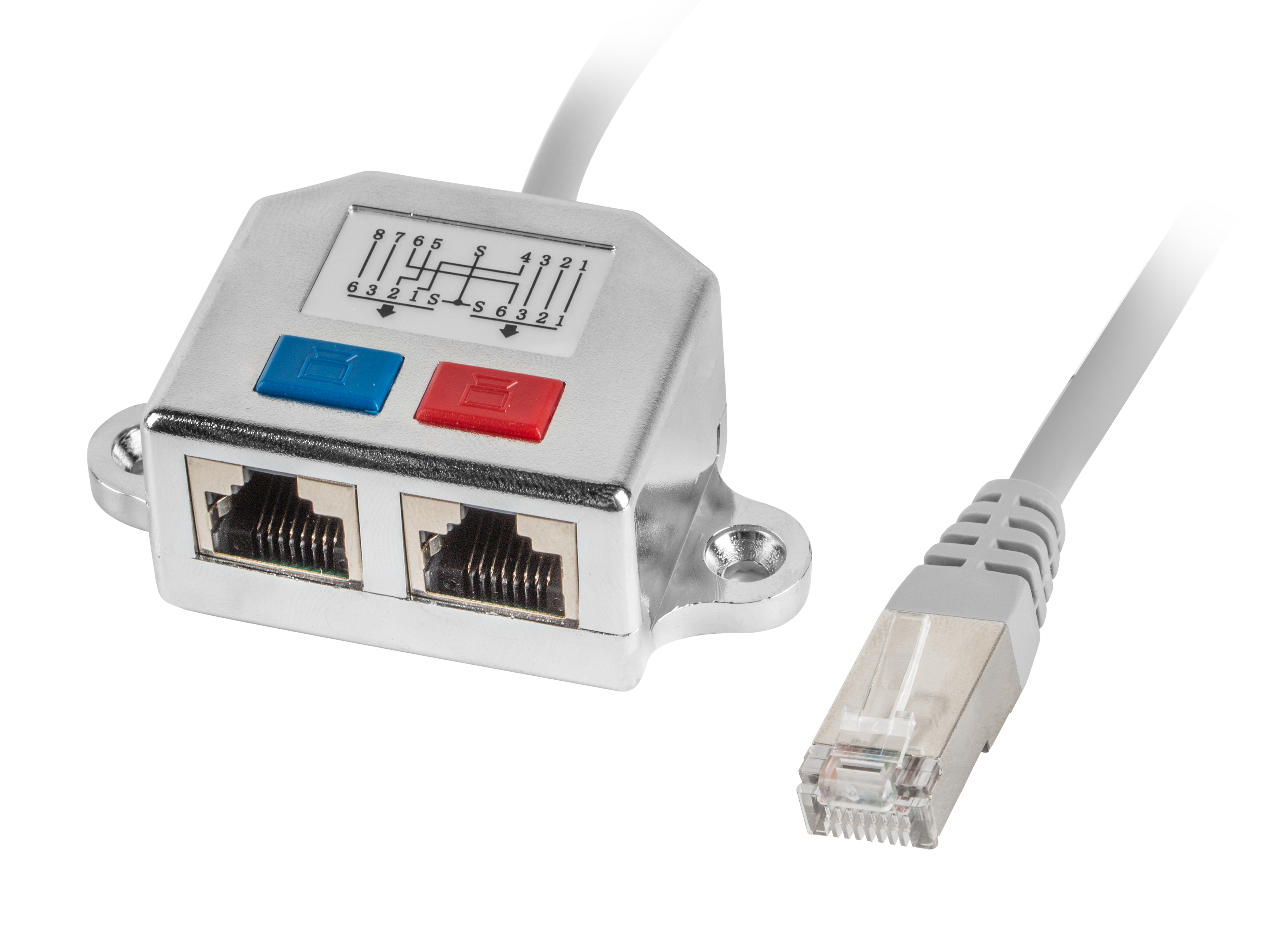 Lanberg AD-0026-S network splitter Silver