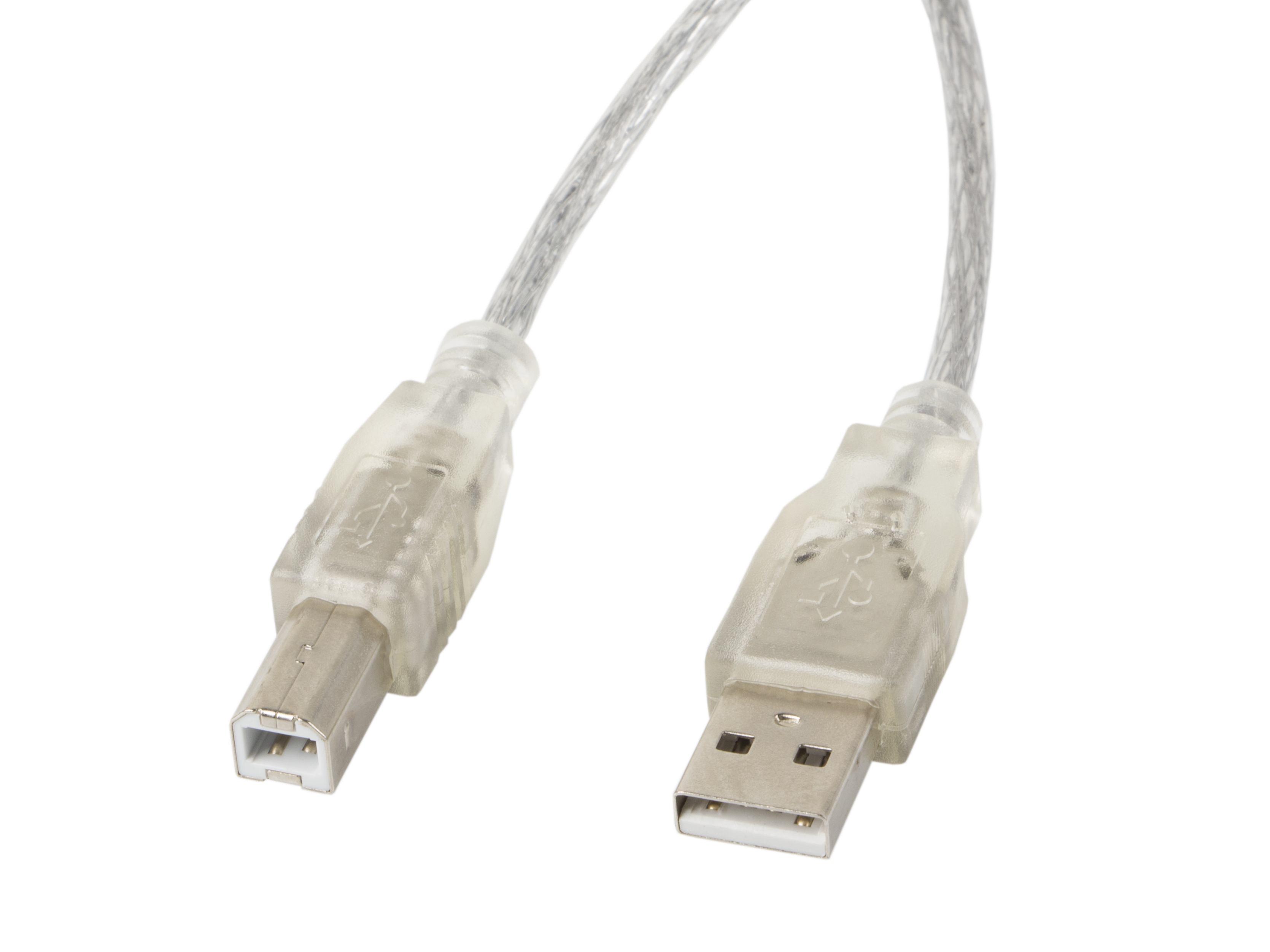Lanberg CA-USBA-12CC-0018-TR USB cable USB 2.0 1.8 m USB B 0.48 Gbit/s Transparent