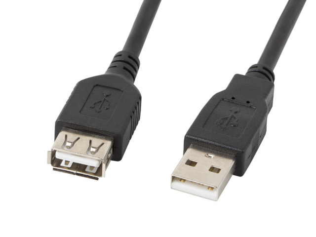LANBERG USB-A Verlängerungskabel M/F 2.0 1,8m schwarz