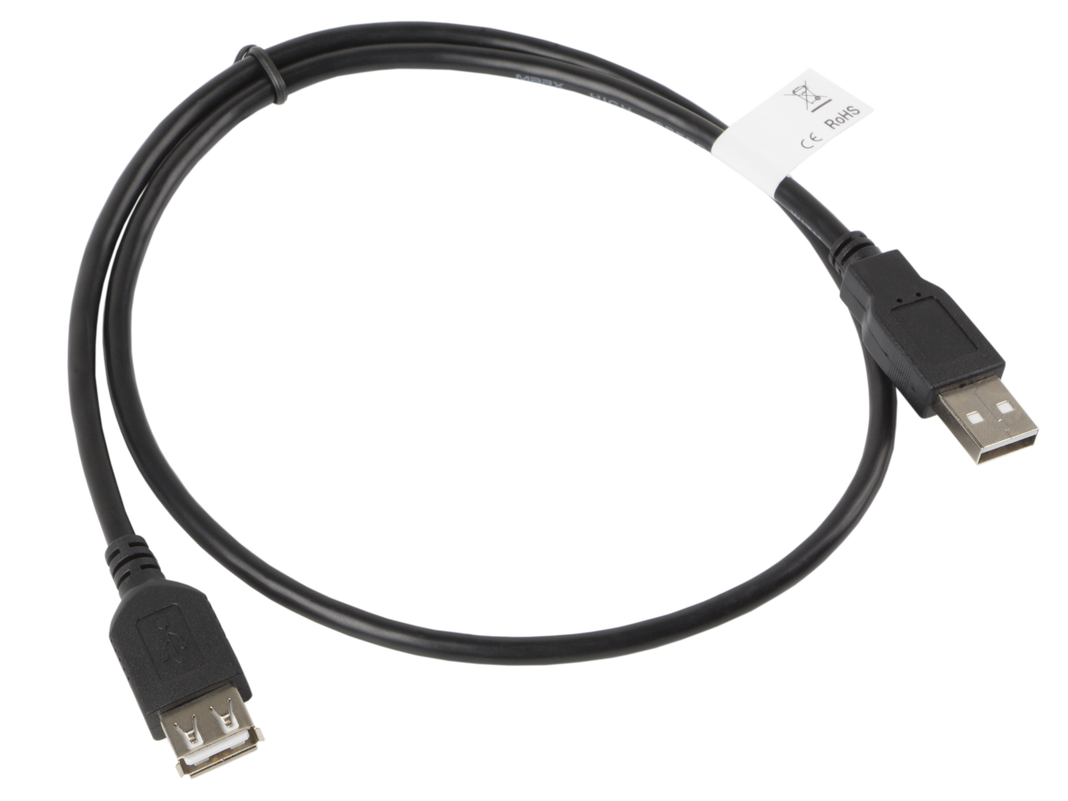 Lanberg CA-USBE-10CC-0007-BK USB cable USB 2.0 0.7 m USB A 0.48 Gbit/s Black