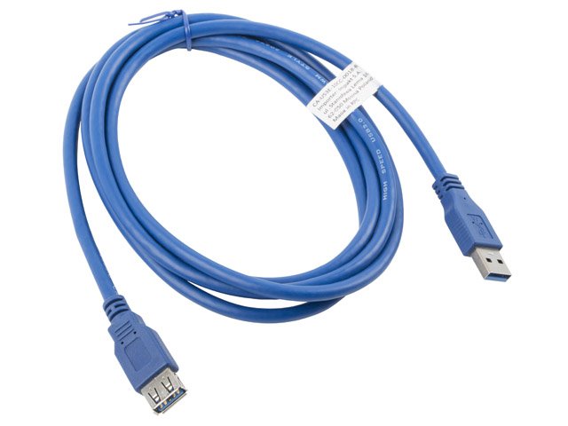 LANBERG USB-A Verlängerungskabel M/F 3.0 1,8m blau