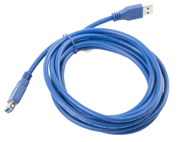 LANBERG USB-A Verlängerungskabel M/F 3.0 3m blau