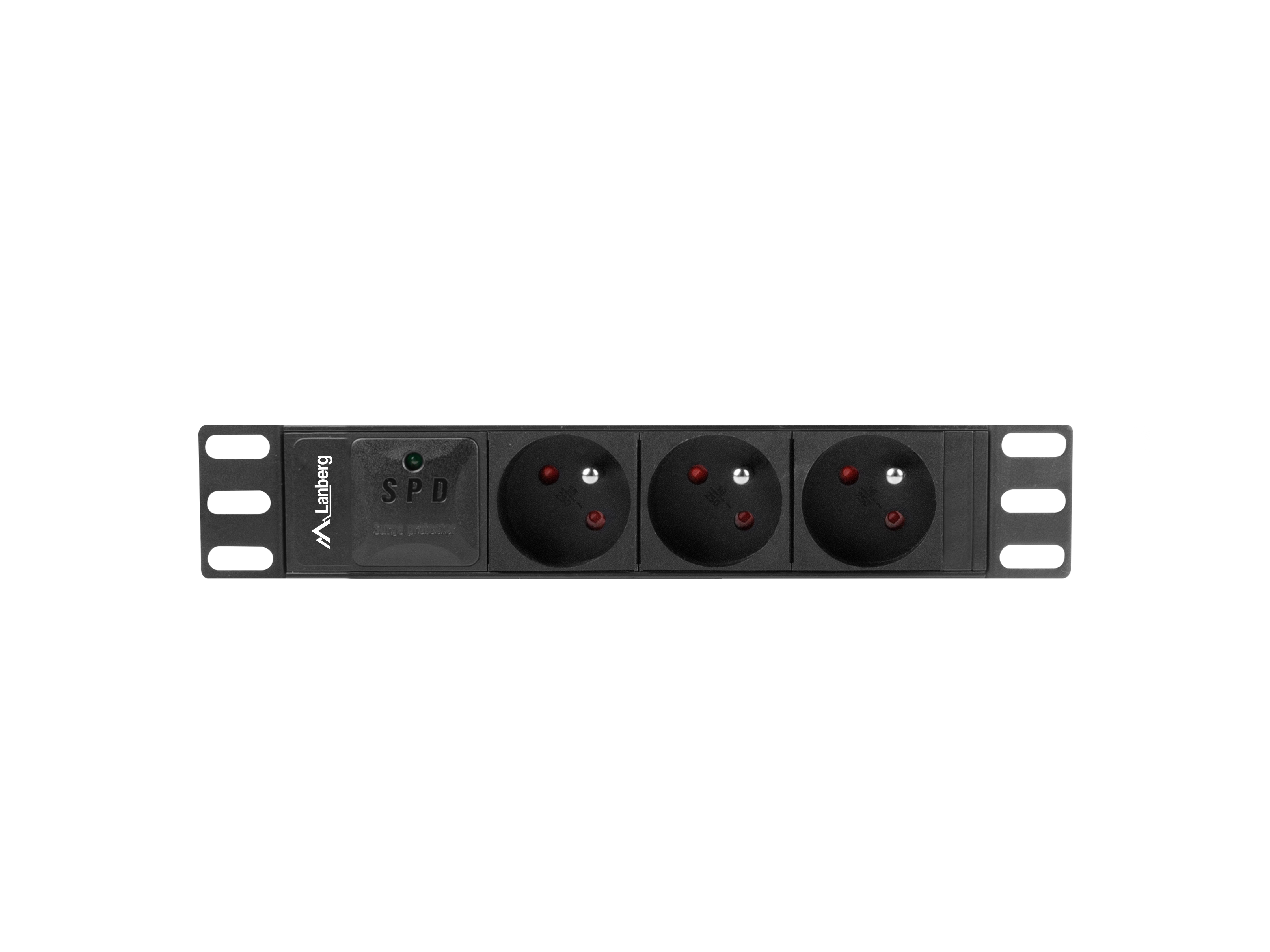Lanberg PDU-03E-0200-IEC-BK power distribution unit (PDU) 3 AC outlet(s) 1U Black