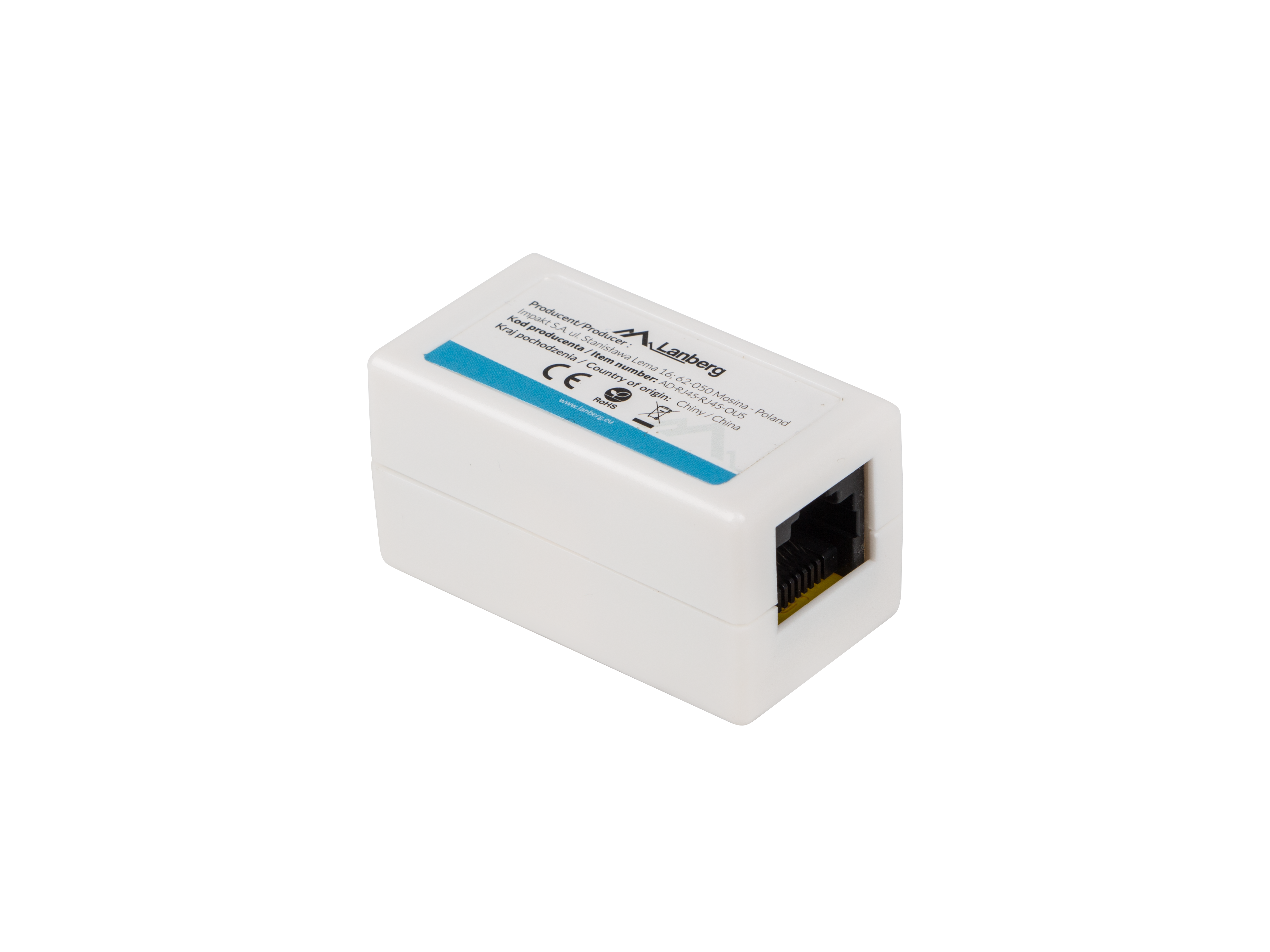 Lanberg AD-RJ45-RJ45-OU5 cable gender changer RJ-45 White