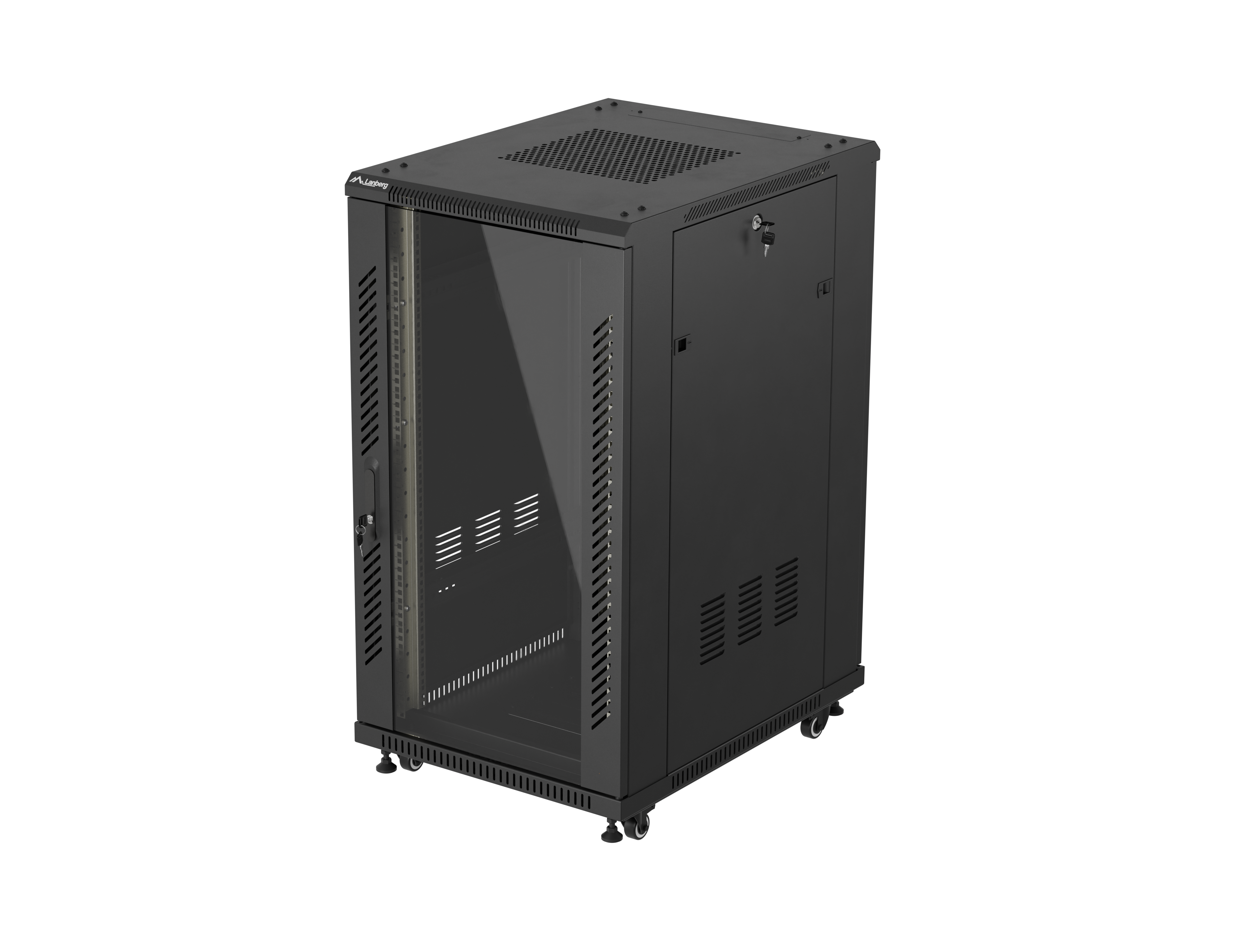 Lanberg FF01-6822-12B rack cabinet 22U Freestanding rack Black