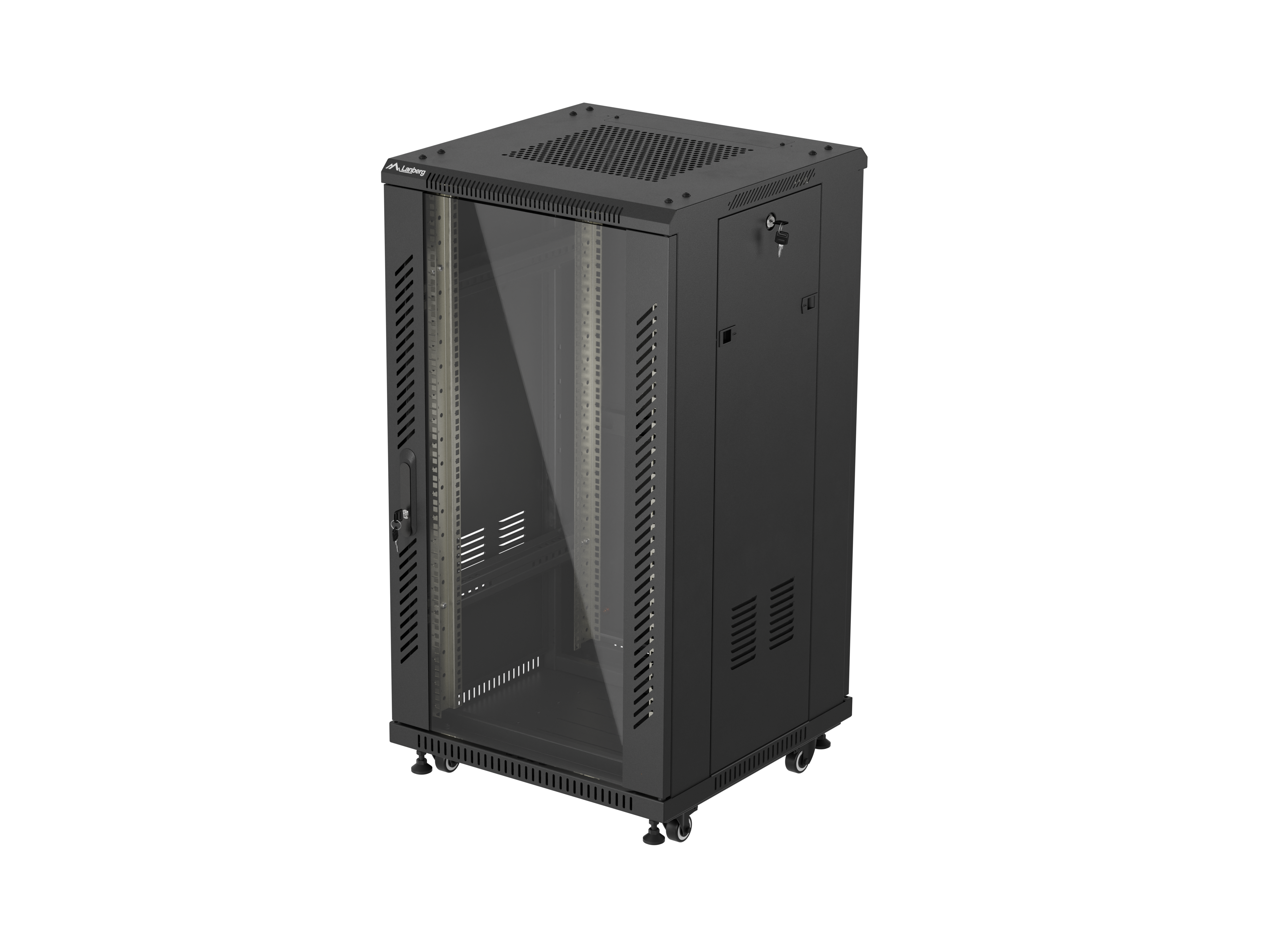 Lanberg FF01-6622-12B rack cabinet 22U Freestanding rack Black