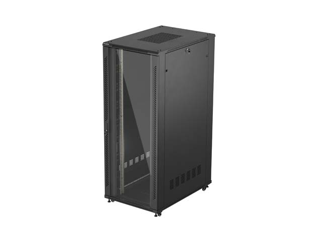 LANBERG 19" 42U 800x1200 freist. Glastür (FlatPack) sw (Speditionsversand)
