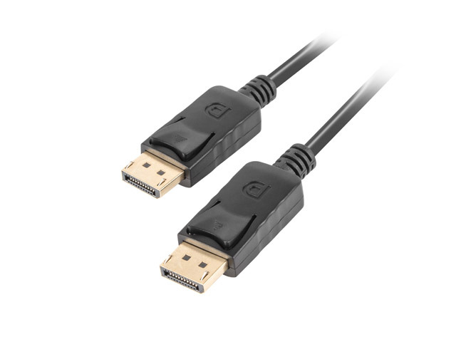 LANBERG Displayport M/M 19 PIN V1.2 Kabel 0,5m 4K schwarz