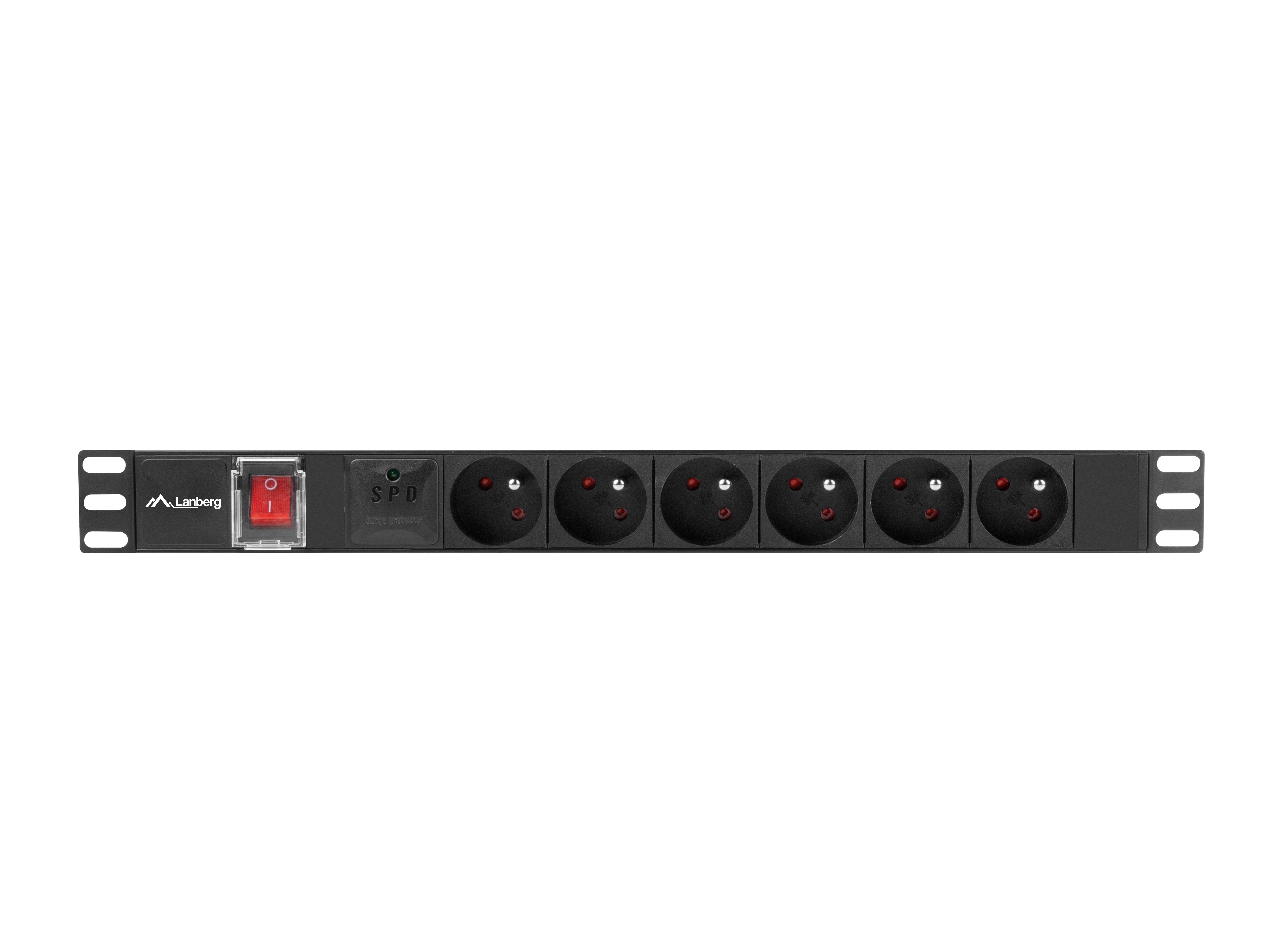 LANBERG POWER STRIP PDU RACK 19 (1U 16A 6X 230V PL 2m)